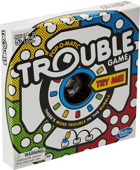 Picture of Hasbro Gaming Trouble Board Game for Kids Ages 5 and Up 2-4 Players - copy