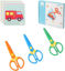Picture of 3PCS Kids Plastic Toddler Scissors - Safety Scissors Training Kids Scissors Preschool Training Scissors & Craft Scissors (3 Pieces) Kids Paper Cuts (60 Sheets)