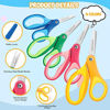 Picture of Huhuhero Kids Scissors, 5'' Small Safety Scissors Bulk Blunt Tip Toddler Scissors, Soft Grip Kid scissors for School Classroom Children Craft Art Supplies, Assorted Colors, 4-Pack - copy