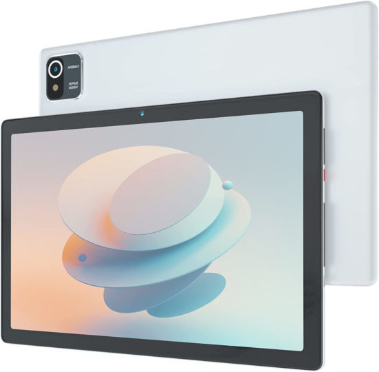 Picture of Tablet 10 Inch Android Tablets Quad Core 2GB RAM 32GB Flash Google Play 1280x800 IPS Touchscreen 6000 mAh Battery (Silver) - copy