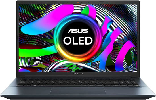 Picture of ASUS Vivobook Pro 15 M3500QC 15.6-inch Full HD OLED Laptop (AMD Ryzen 7-5800H, Nvidia GeForce RTX 3050, 16 GB RAM, 512 GB SSD, Backlit Keyboard, Windows 11), Queit Blue, M3500QC-L1081W - copy