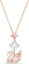 Picture of Swarovski Women's Dazzling Swan Necklace, Blue Crystals, Pink Crystals
