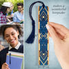 Picture of Argyle (Blue) Wooden Bookmark with Tassel - Also Available Personalized - copy