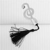 Picture of Bookmark Hollow Musical Notes Bookmarks Book Mark with Tassel Pendant Book Lovers Readers Writers Students Stationary Office School Supplies Bookmarks for Book Lovers - copy