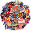 Picture of 50pcs Mixed Super Hero Stickers Funny Kids Toy Sticker for DIY Luggage Laptop Skateboard Motorcycle Phone Waterproof Sticker