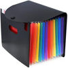 Picture of 12 Pockets Expanding File Folders, Portable Accordion A4 Expandable File Organizer, Large Capacity Multicolour Stand Plastic Business File Box - copy