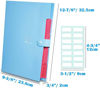 Picture of Selizo 6 Pcs Expanding File Folder with 5 Pockets Organizer Plastic A4 Size and 168 Pcs File Folder Labels for School Teacher and Office - copy