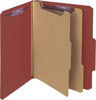 Picture of Smead Pressboard Classification File Folder with SafeSHIELD® Fasteners, 2 Dividers, 2" Expansion, Letter Size, Red, 10 per Box (14075) - copy