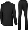 Picture of Men's 3 Pieces Suit Set Slim Fit Formal Bussiness Wedding Suit Tuxedo Blazer Jacket Pants &Tie for Men Prom Party Dinner - copy