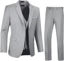 Picture of Men's Suits Tuxedo Suit Outfits for Men 3 Pieces Mens Wedding Business Formal Suit Set Jacket Vest Pants, Light Grey, X-Small