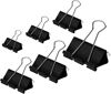 Picture of DSTELIN Binder Clips Paper Clamps Assorted Sizes 100 Count (Black), X Large, Large, Medium, Small, X Small and Micro, 6 Sizes in One Pack, Meet Your Different Using Needs - copy