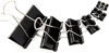 Picture of DSTELIN Binder Clips Paper Clamps Assorted Sizes 100 Count (Black), X Large, Large, Medium, Small, X Small and Micro, 6 Sizes in One Pack, Meet Your Different Using Needs - copy