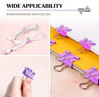 Picture of Occuwzz® 72 Pcs Binder Clips Paper Clips Push Pins Sets with with Acrylic Box for Office School Supplies Folder Set Metal File Paper Clips (Purple) - copy