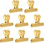 Picture of Set of 8 Heavy Duty Stainless Steel Bag Clips, SourceTon 3 x 2.4 Inch Durable Paper Seal Grip for Coffee Food Bread Bags, Kitchen Home Usage- Gold
