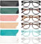 Picture of GIBLOGO Stylish 6 Pack Blue Light Reading Glasses for Women Men, Filter UV Ray & Glare Computer Readers