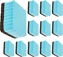 Picture of 12-Pack of Premium Magnetic Dry Erase Erasers / Dry Erasers - 2" x 2" - Whiteboard Erasers for Classroom, Home and Office