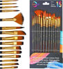 Picture of Acrylic Paint Brushes Set 15 Pieces - copy