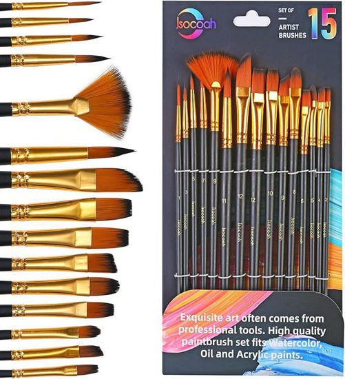 Picture of Acrylic Paint Brushes Set 15 Pieces - copy